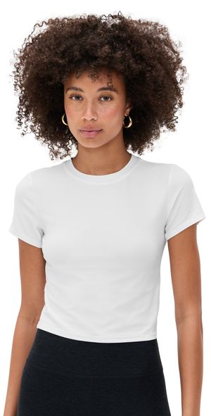 Beyond Yoga Featherweight Cropped Tee Nocturnal Navy L