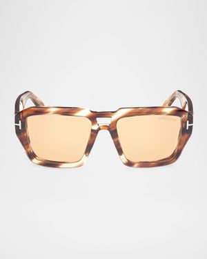 Men's FT1202M Acetate Rectangle Sunglasses