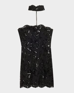 Georgie Embellished Lace Mini Dress
