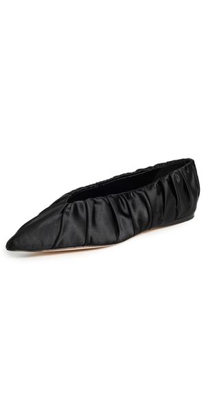 Loeffler Randall Lane Smocked Ballet Flats Black 7.5
