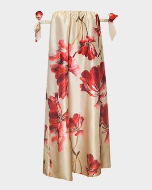 Iris Off-Shoulder Trapeze Maxi Dress