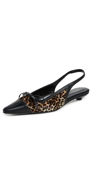 ANINE BING Zoey Slingback Heels Leopard 36