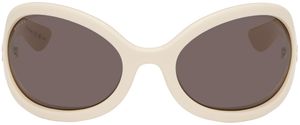 Gucci Off-White Oval Sunglasses