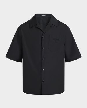Men's Medusa Chains Poplin Camp Shirt