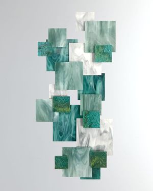 Coral Vertical Glass Wall Sculpture