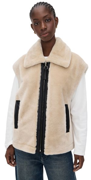 IRO Bethany Vest Black/Ecru 36