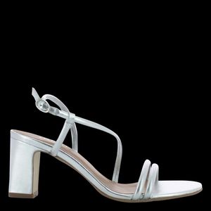 Jonak - Sandales hautes à talons en cuir métallisé - Taille 42 - Argent