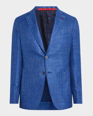 Men's Textured Wool-Blend Blazer