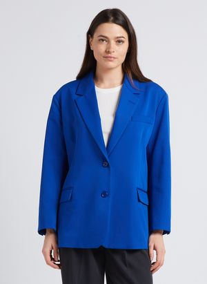 Imperial - Blazer oversize col tailleur fendu au dos - Taille S - Bleu