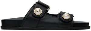 Jimmy Choo Black Fayence Sandals