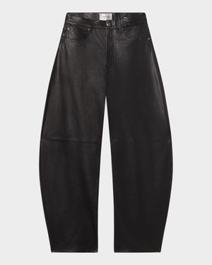 The Leather Bubble Jeans