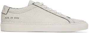 Common Projects Baskets Achilles blanc cassé et noir en cuir craquelé