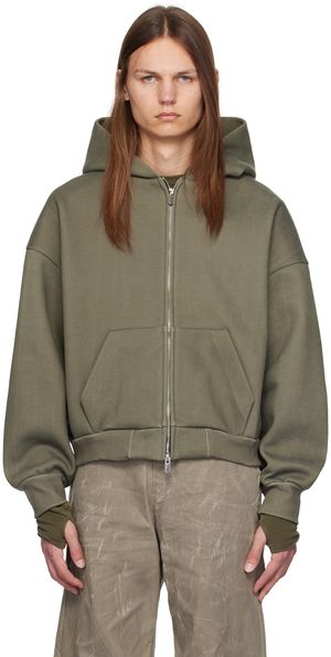 Seventh Pull à capuche V2 kaki à glissière