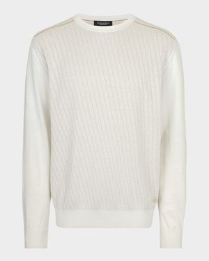 Men's Silk and Cotton Crewneck Sweater