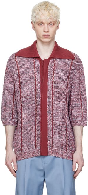 Lanvin Red Loose-Fitting Polo