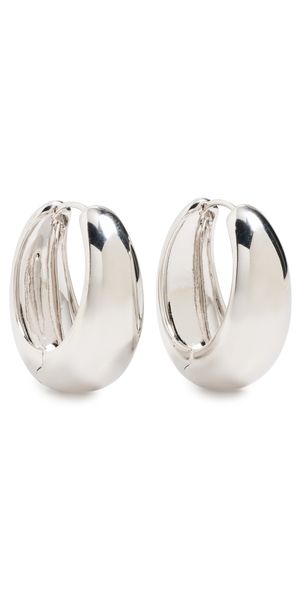 SHASHI Cameron Silver Hoops Silver One Size