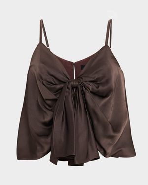Sabrina Knotted Satin Cami