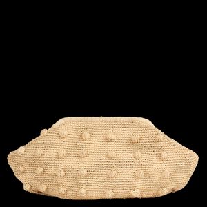 Camalya - Pochette porté main en raphia - Taille Unique - Beige