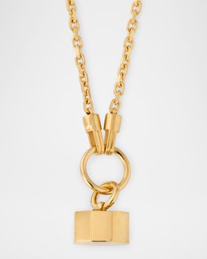 Men's Golden Weight Pendant Necklace