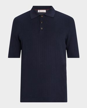 Men's Cotton Textured Polo Shirt