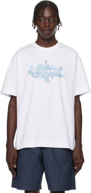 Givenchy White 'GIVENCHY' Reverse Hubert Objects T-shirt