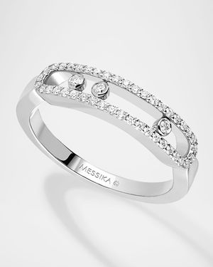 BABY MOVE 18K WHITE GOLD DIAMOND RING