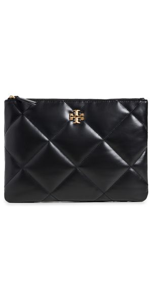 Tory Burch Kira Diamond Quilt Pouch Black One Size