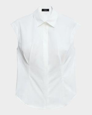 Cap-Sleeve Cinch Shirt