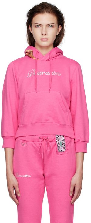 doublet Pink Mobile Phone Hoodie