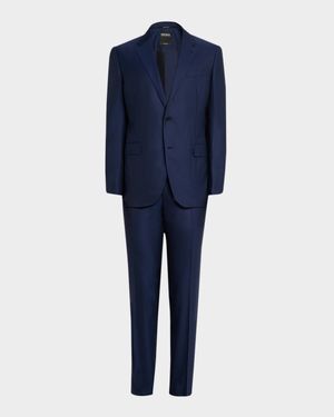 Men's Wool Textured Two-Piece Suit