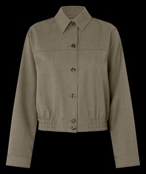 Samsoe Samsoe - Surchemise droite en fibres recyclées mélangées - Taille XL - Beige
