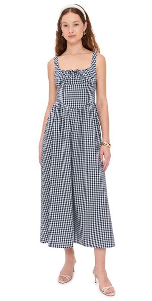 o. p.t Chiara Dress Navy Gingham 8