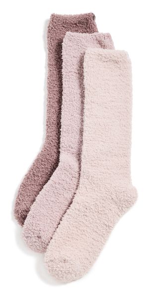 Barefoot Dreams CozyChic 3 Pair Socks Set Agate Multi One Size