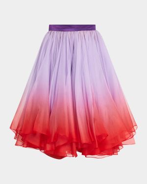 Ombre Flounce Circle Skirt
