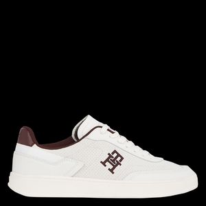 Tommy Hilfiger - Baskets basses en cuir mélangé - Taille 41 - Blanc