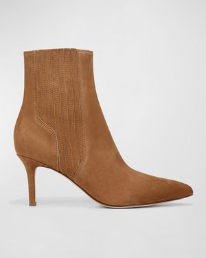 70mm Lisa Suede Stiletto Booties