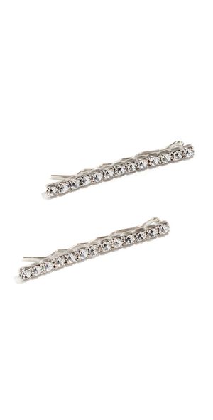 Jennifer Behr Gwen Bobby Pin Set Crystal One Size