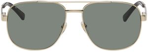 Gucci Gold Navigator Sunglasses