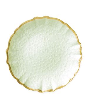 Baroque Glass Pistachio Salad Plate