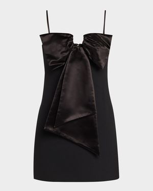 Bow Sleeveless Mini Dress