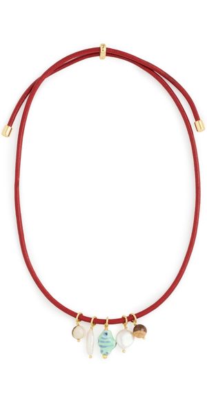 Mignonne Gavigan Vega Necklace Maroon One Size