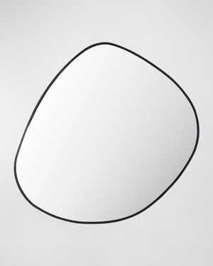 Pebble 37" Free-Form Wall Mirror, Black