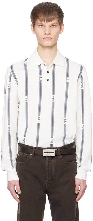 Ferragamo Off-White College Stripes Polo