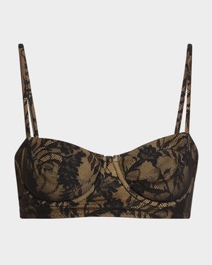 Floral Lace Underwire Bikini Top