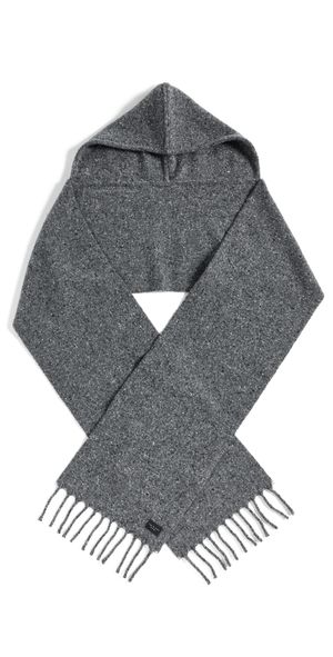 rag & bone Amy Hooded Scarf Charcoal One Size