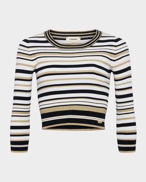 Yukio Sparkly Stripe Crop Top