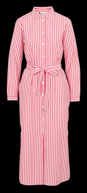 Maison 123 - Robe midi en coton rayé - Taille L - Rouge