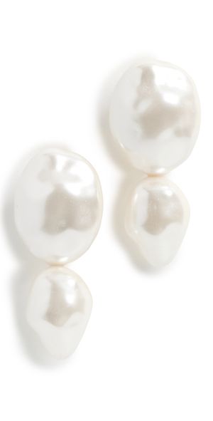 Lele Sadoughi Estate Double Drop Earrings Pearl 100 One Size
