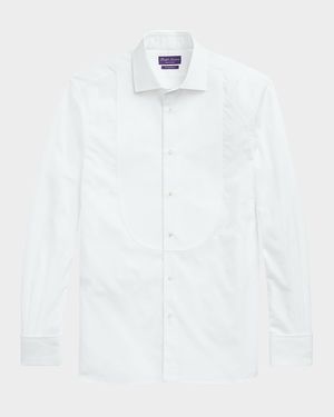 Men's Aston Piqué Bib French Cuff Dress Shirt