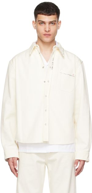 Marni Off-White Embroidered Shirt